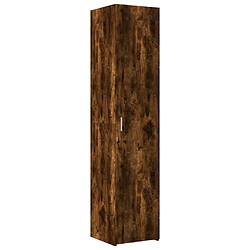 vidaXL Buffet haut chêne fumé 40x42,5x185 cm bois d'ingénierie