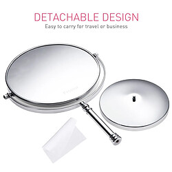 Acheter Universal 8 pouces 10x loupe 360 ° miroir de bureau pivotant maquillage VIP | miroir de bain