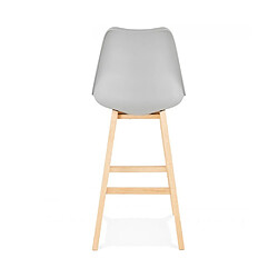 Kokoon Design Tabouret de bar design APRIL GREY 48x56x112 cm pas cher