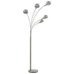 vidaXL Lampadaire 200 cm 5 x E14 Argenté