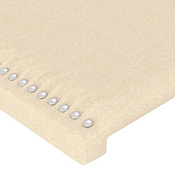 Acheter vidaXL Tête de lit à LED Crème 100x5x118/128 cm Tissu