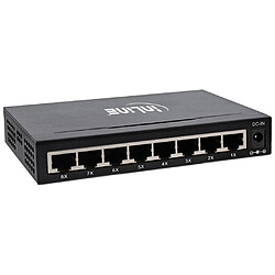 Commutateur réseau InLine® à 8 ports, Ethernet Gigabit, 10/100 / 1000MBit / s, Bureau, Métal, sans ventilateur, ports blindés