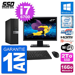 PC Dell 5040 SFF Ecran 27" Intel i7-6700 RAM 16Go SSD 2To HDMI Windows 10 Wifi - Occasion