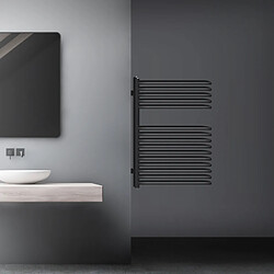 LuxeBath Partition Radiateur sèche-serviettes Porte-serviettes anthracite 500x800 mm