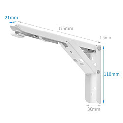 Wewoo Étagère de rangement pliable murale à ressort de 8 pouces pour table de salle à manger