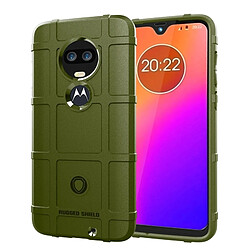 Wewoo Coque Housse TPU antichoc à couverture complète pour Motorola Moto G7 (vert armée)