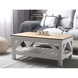 Beliani Table basse Panneau de particules MDF Bois clair SAVANNAH