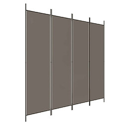 vidaXL Cloison de séparation 4 panneaux Anthracite 200x200 cm Tissu