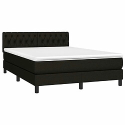 Avis Maison Chic Lit Adulte - Lit simple Lit à sommier tapissier avec matelas moelleux - Meuble de Chambre - Noir 140x190 cm Tissu -MN47631