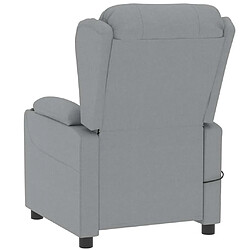 Acheter vidaXL Fauteuil de massage Gris clair Tissu