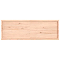 Avis vidaXL Étagère murale 180x60x(2-4) cm bois de chêne massif non traité