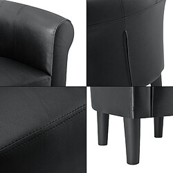 Acheter Fauteuil Jelgava 70 x 70 x 58 cm Noir [en.casa]