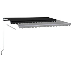 Acheter vidaXL Auvent automatique et capteur de vent LED 450x350 cm Anthracite