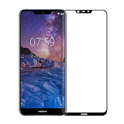 Wewoo Film de verre trempé plein écran 9H 2.5D pour Nokia X7 / 7.1 PLUS (Noir)