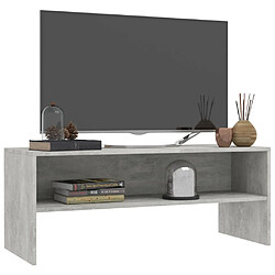 Avis Maison Chic Meuble TV scandinave - Banc TV pour salon Gris béton 100 x 40 x 40 cm Aggloméré -MN66567