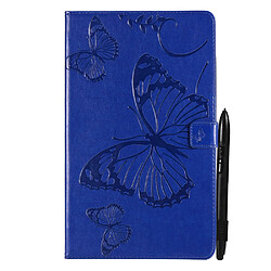 Etui en PU motif papillon avec support bleu pour votre Samsung Galaxy Tab A7 Lite 8.7 pouces/T225/T220