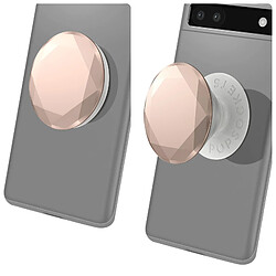 Popsockets PopGrip Metallic Diamond Poignée Maintien Support Fixation adhésive Rose Champagne pas cher