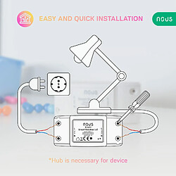 Acheter ZigBee Interrupteur sans fil Nous L6Z - Interrupteur connecté DIY module avec minuterie, Alexa domotique maison Tuya Smart Life, LED relais 220V Nest Google Home Assistant ZigBee2MQTT. Hub 3.0 requis