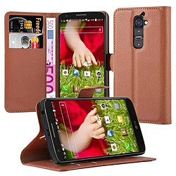 Cadorabo Coque LG G2 Etui en Brun