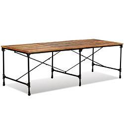 vidaXL Table à manger Bois de récupération massif 240 cm