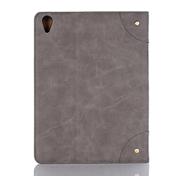 Avis Wewoo Housse Étui Coque en cuir PU à rabat horizontal de style rétro pour iPad Pro12,9 pouces 2018avec support et emplacements cartes et porte-monnaie Gris