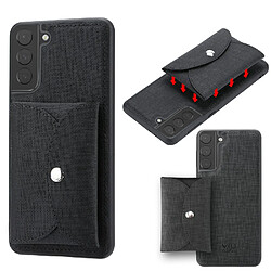 Vili Coque en TPU + PU avec détachable noir pour votre Samsung Galaxy S21+ 5G