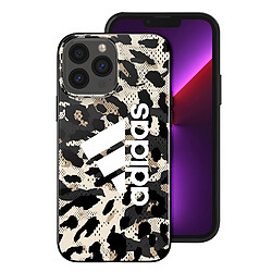 Adidas Coque Silicone pour iPhone 13 Imprimé Léopard Bords Surélevés Noir