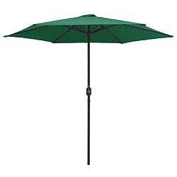 vidaXL Parasol de jardin et mât en aluminium 270x246 cm Vert