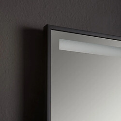 Acheter Kiamami Valentina MIROIR DE SALLE DE BAIN 50X70 AVEC BANDE RÉTRO-ÉCLAIRÉE PAR LED CADRE NOIR MAT