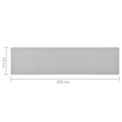 vidaXL Tapis de couloir Gris clair 50x200 cm pas cher