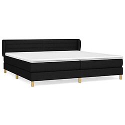 Maison Chic Lit Adulte - Lit simple Lit à sommier tapissier avec matelas moelleux - Meuble de Chambre - Noir 200x200 cm Tissu -MN56503