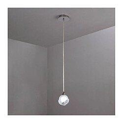 Luminaire Center Suspension Fragma 1 Ampoule G9, chrome poli