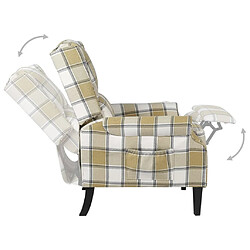 Avis Maison Chic Fauteuil inclinable,Fauteuil luxe de relaxation Vert Tissu -MN49444