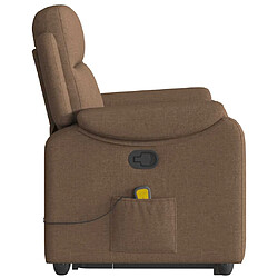 Acheter vidaXL Fauteuil de massage inclinable Marron Tissu