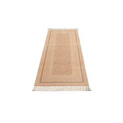 Avis Vidal Tapis de couloir en laine 203x81 brun Darya