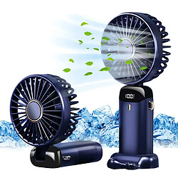 Avis (Bleu 2000mAh) Ventilateur Électrique Climatiseur Portable Mini Refroidisseur Ventilateurs de Cou Rechargeables pour Lames de Conditionnement Usb à la Main à la Maison