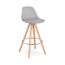 Kokoon Design Tabouret de bar design ANAU MINI GREY 42x42x85 cm