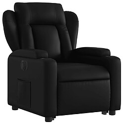 Avis vidaXL Fauteuil inclinable électrique noir similicuir