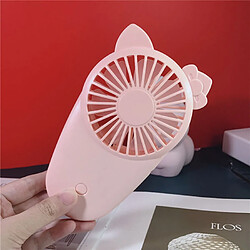 (Rose) Support de Téléphone de Bureau à Lames en Plastique pour Mini Ventilateur Portatif de Chargement Usb