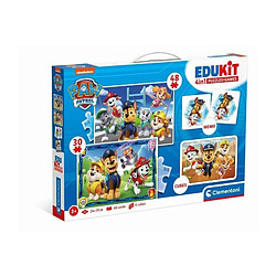 Pat'Patrouille - Coffret d'activités préscolaire 4 en 1 Clementoni - 2 puzzles, 6 Cubes et Un Mémo - Fabriqué en Italie