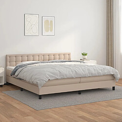 Maison Chic Lit Adulte - Lit simple Lit à sommier tapissier avec matelas moelleux - Meuble de Chambre - Cappuccino 200x200 cm -MN92979