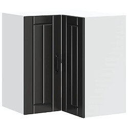 vidaXL Armoire d'angle murale de cuisine Lucca noir bois d'ingénierie