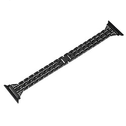 Avis Wewoo Bracelet en acier inoxydable serti de diamants pour Apple Watch séries 5 et 4 40 mm / 3 et 2 et 1 38 mm noir