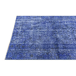 Vidal Tapis de laine 201x99 Bleu Ultra Vintage pas cher