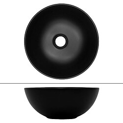 Avis Lavabo avec vidage sans trop-plein Ø 32x13,5 cm noir en céramique ML-Design