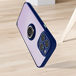 Acheter Avizar Coque pour iPhone 14 Pro Max Bi-matière Bague Métallique Support Vidéo bleu