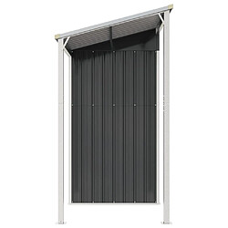 Avis Helloshop26 Abri de jardin cabane cabanon maison de stockage remise extérieur hangar outils robuste avec toit prolongé 277 x 110,5 x 181 cm anthracite 02_0022217