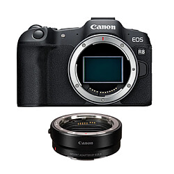 Canon EOS R8 Boîtier + adaptateur de monture EF-EOS R