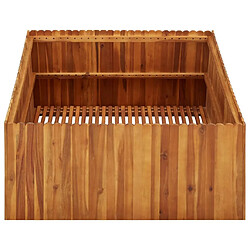 Avis Maison Chic Jardinière,Lit surélevé de jardin - Bac à fleurs - pot de fleur 100x100x50 cm Bois massif d'acacia -GKD61559