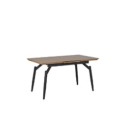 Beliani Table de salle à manger extensible effet bois foncé 140/180 x 80 cm BARBOSA pas cher